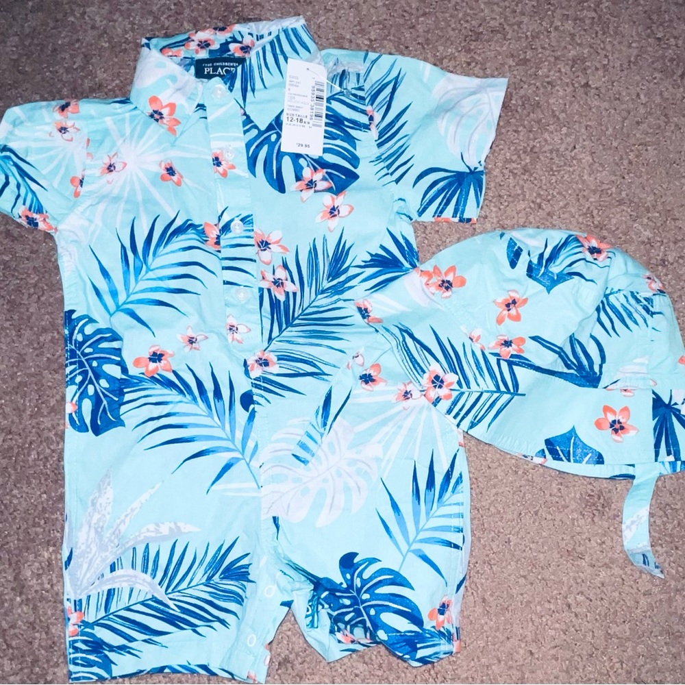 BNWT 2 piece children’s place tropical romper
